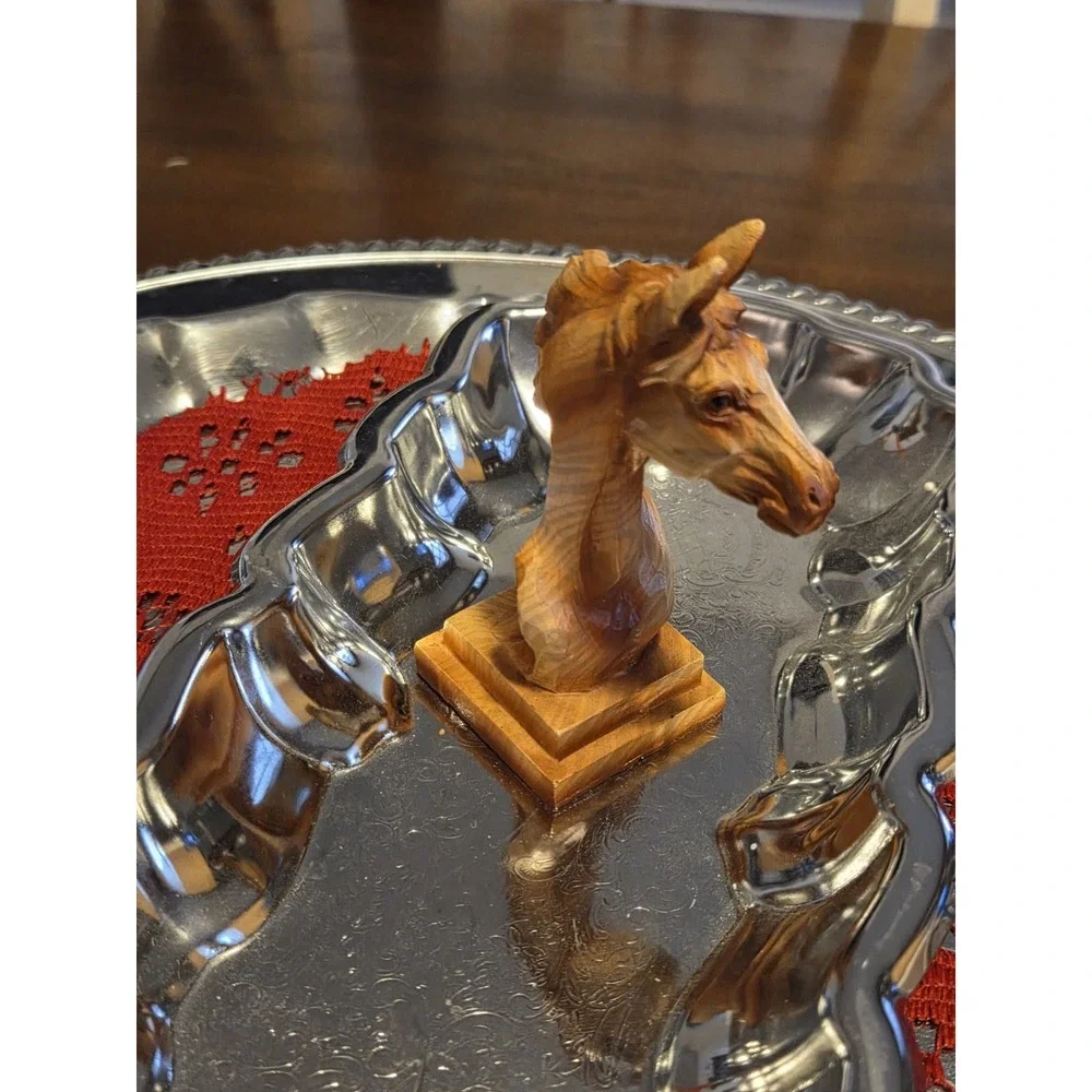 Slifka Sales Co. Small Horse Head Bust, Faux Cedar, Equestrian